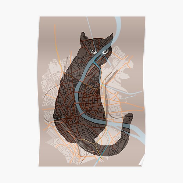 Basel Citymap | NIGHTCAT Poster