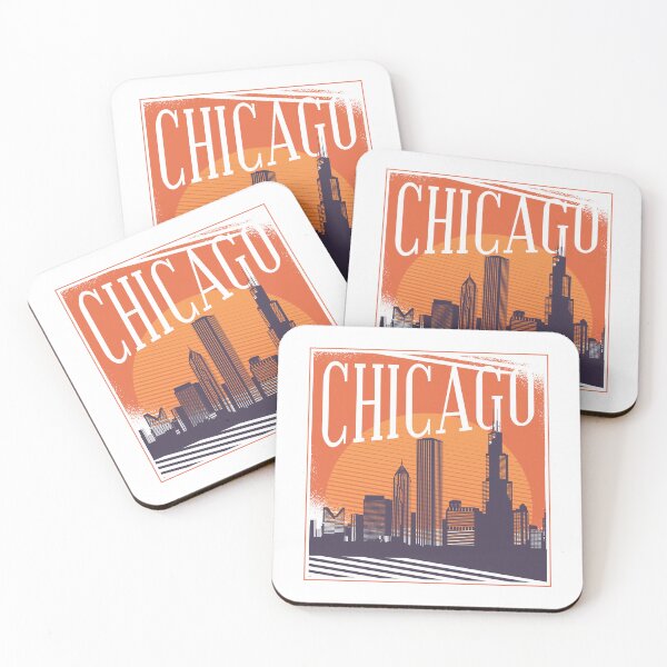 Item preview, Chicago Illinois Vintage Skyline designed and sold by Hoiho Adventure Shirts.