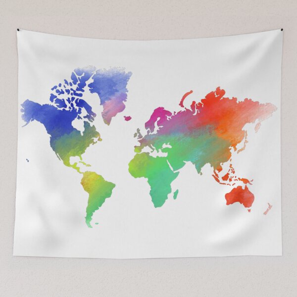 Item preview, Map Of The World Colored designed and sold by antevasinart.