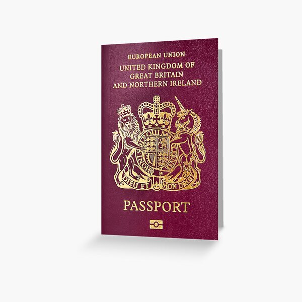 British passport Greeting Card