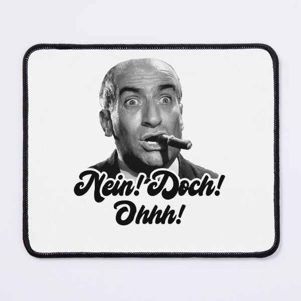 Item preview, Funny Graphic Gift Light Blue Nein Doch Ohh Louis De Funes Retro Wave designed and sold by Tomacdonald49.
