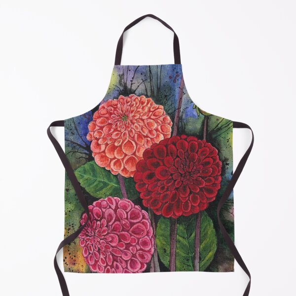 Item preview, Colourful Dahlias Watercolour Artwork designed and sold by Oirabot.