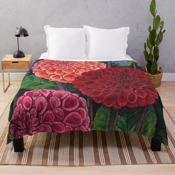 Aperçu de l'œuvre Oeuvre d'aquarelle de dahlias colorés créée et vendue par Oirabot.