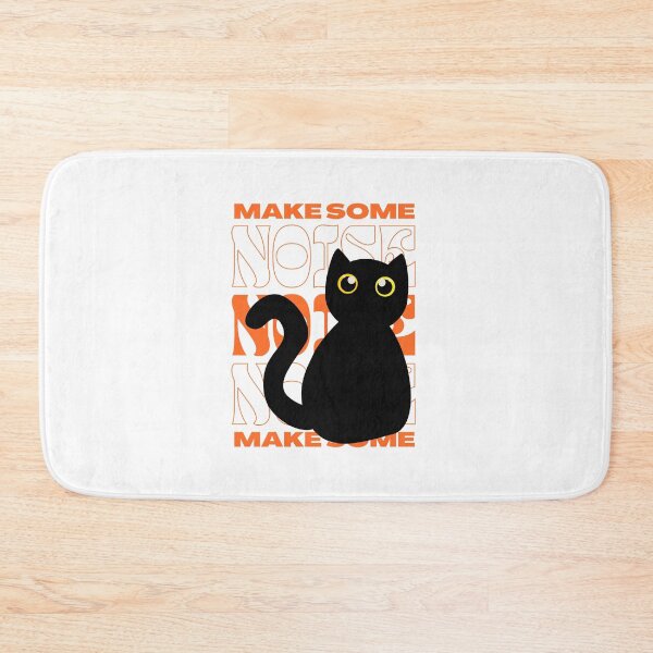 Item preview, Make Some Noise Black Cat Sticker designed and sold by Paper Hearteu.
