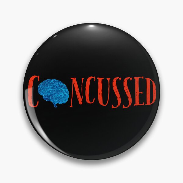 Item preview,    Concussed, concussion, traumatic brain injury awareness month themed design on a T-shirt sticker and mug designed and sold by smichaeliv.