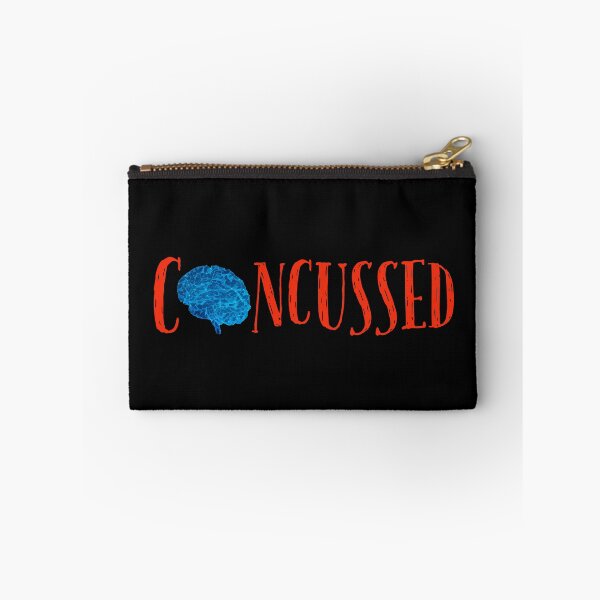 Item preview,    Concussed, concussion, traumatic brain injury awareness month themed design on a T-shirt sticker and mug designed and sold by smichaeliv.