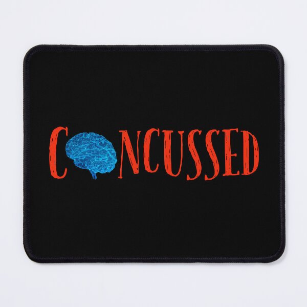 Item preview,    Concussed, concussion, traumatic brain injury awareness month themed design on a T-shirt sticker and mug designed and sold by smichaeliv.