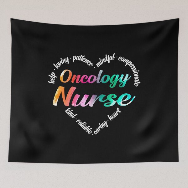 Item preview, Oncology Nurse Heart Word Cloud Watercolor Rainbow designed and sold by GardNewerd.