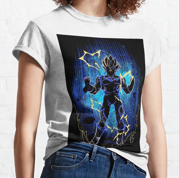 Camiseta masculina Sombra Perfil Goku Dragon Ball Camisa Blusa