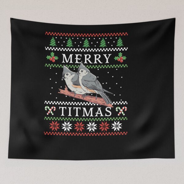 Item preview, BIRD WATCHING MERRY TITMAS FUNNY TUFTED TITMOUSE GIFT designed and sold by sobriowslen.