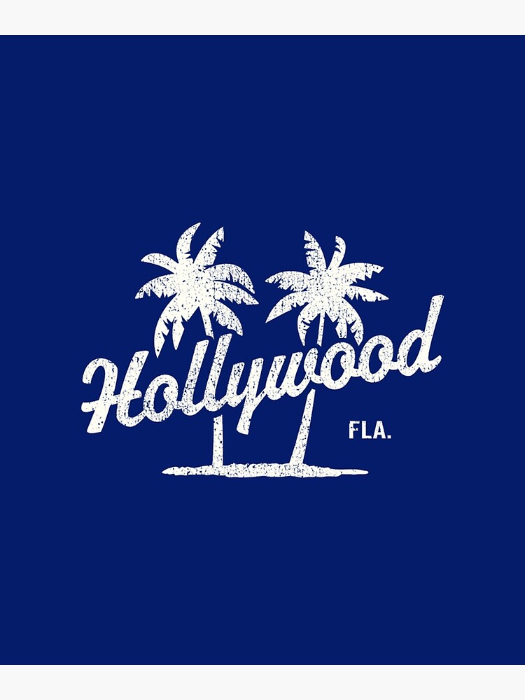 "Hollywood Florida Vintage 70s Palm Trees Graphic" Poster for Sale by