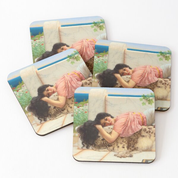 Item preview, When the heart is young, jw godward  "Girl with a beautiful transparent Summer pink Dress" John William Godward designed and sold by TeeARTHY.