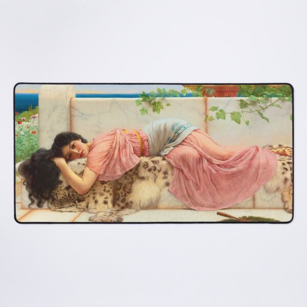 Item preview, When the heart is young, jw godward  "Girl with a beautiful transparent Summer pink Dress" John William Godward designed and sold by TeeARTHY.
