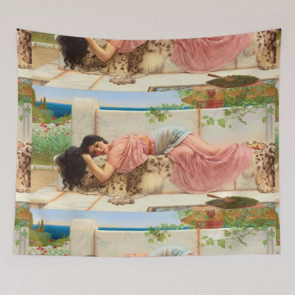 Item preview, When the heart is young, jw godward  "Girl with a beautiful transparent Summer pink Dress" John William Godward designed and sold by TeeARTHY.