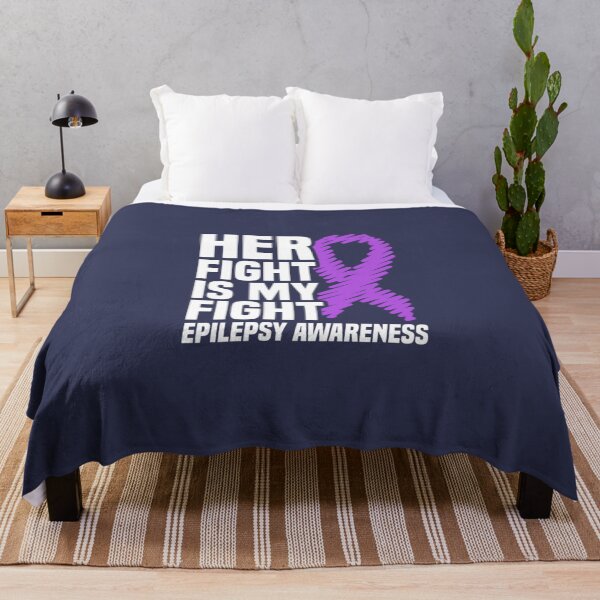 Item preview, Her Fight Is My Fight Purple Ribbon Epilepsy Awareness designed and sold by TinAnhFG.