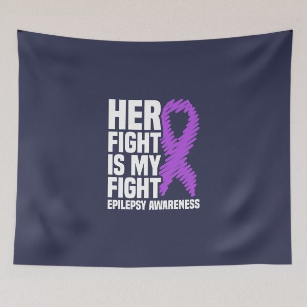 Item preview, Her Fight Is My Fight Purple Ribbon Epilepsy Awareness  designed and sold by TinAnhFG.