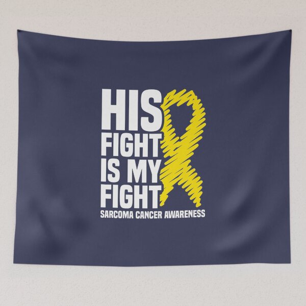 Item preview, His Fight Is My Fight Bone Cancer Sarcoma Cancer Awareness  designed and sold by TinAnhFG.