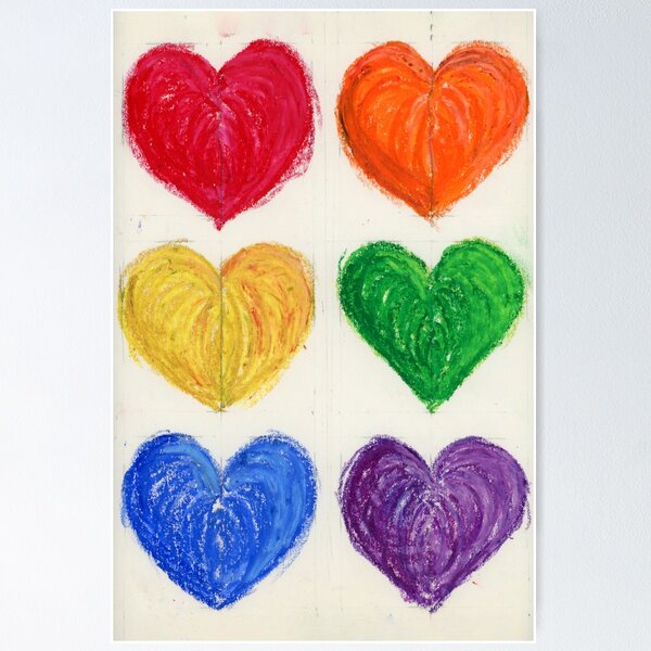 Rainbow Heart Drawn with Oil Pastels on Paper Stock Photo - Image of  lgbtqia, craft: 249910882