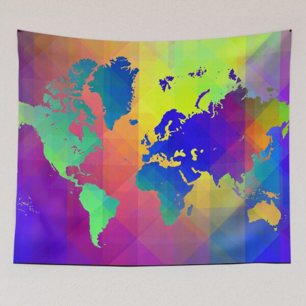 Item preview, Map Of The World Colored designed and sold by antevasinart.