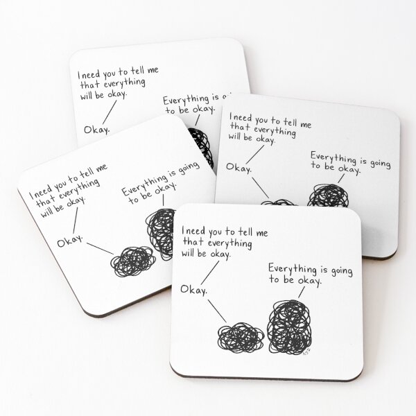 Item preview, "Everything is Going to be Okay" (scribbles) designed and sold by misslovelymess.