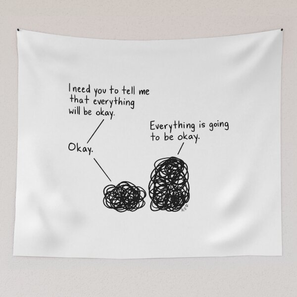 Item preview, "Everything is Going to be Okay" (scribbles) designed and sold by misslovelymess.