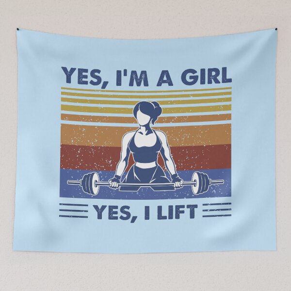 Item preview, Yes Im A Girl Yes I Lift Vintage Weight Lifting Girl, 98, Old Fashioned For, Trending designed and sold by GPFFODIO.