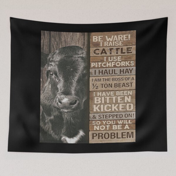 Item preview, Be Ware I Raise Cattle I Use Pitchforks I Haul Hay designed and sold by JakeGoodwin.