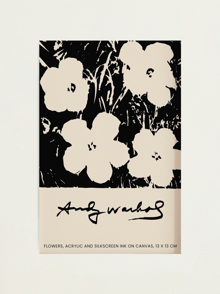 Andy Warhol Flowers Black And White Photographic Print for Sale by  dansaystores