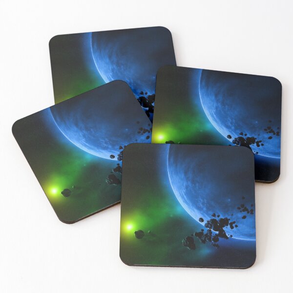 Item preview, Alien Blue Planets Green Asteroids designed and sold by MurphyMorganGifts.