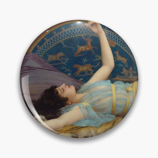 Item preview, The sweet idleness (Dolce Far Niente) by jw Godward "Girl with a beautiful transparent Summer pink Dress" John William Godward  designed and sold by TeeARTHY.