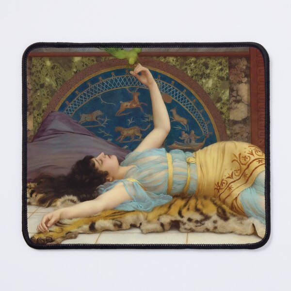 Item preview, The sweet idleness (Dolce Far Niente) by jw Godward "Girl with a beautiful transparent Summer pink Dress" John William Godward  designed and sold by TeeARTHY.