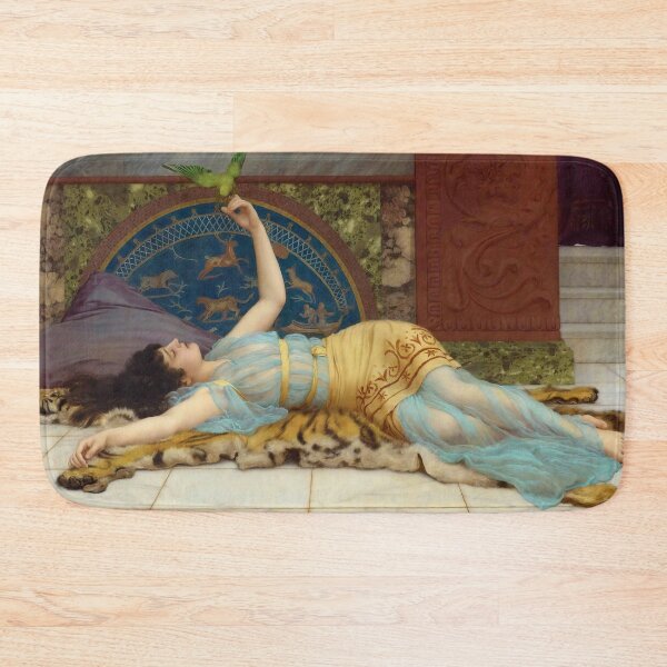 Item preview, The sweet idleness (Dolce Far Niente) by jw Godward "Girl with a beautiful transparent Summer pink Dress" John William Godward  designed and sold by TeeARTHY.