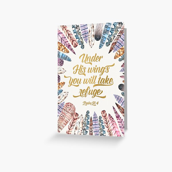 Psalm 91:4 Greeting Card