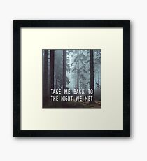 The Night We Met Framed Print