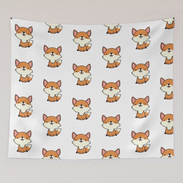 Artikelvorschau, Kawaii glücklicher Fuchs entworfen und verkauft von kawaiilife.