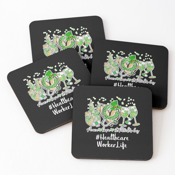 Item preview, Peace Love Nurse St Patrick Day Healthcare Worker EMT designed and sold by GardNewerd.