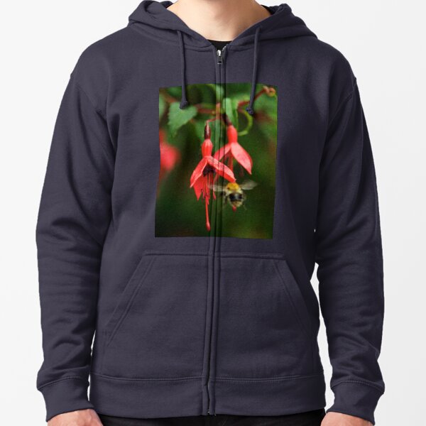 Fuchsia at Loch Na Fooey (wide) Zipped Hoodie