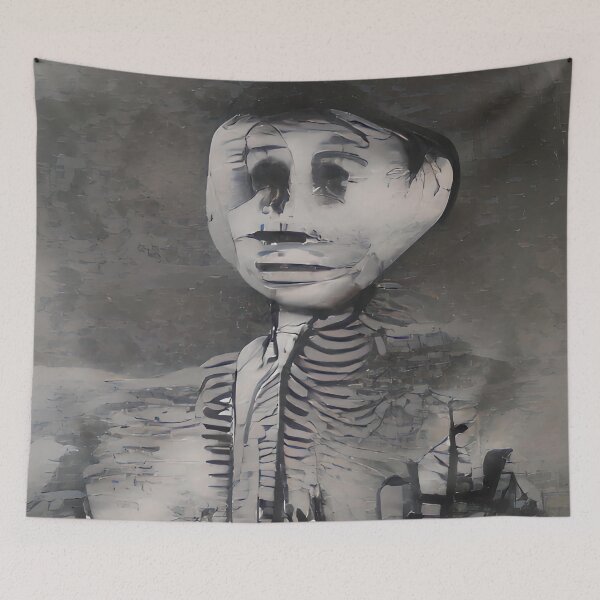 Item preview, Uncanny Valley Creepy Art designed and sold by CreepyKaleidopi.