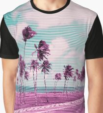 Vaporwave Sea Side Road Graphic T-Shirt