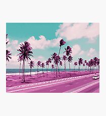 Vaporwave Sea Side Road Photographic Print