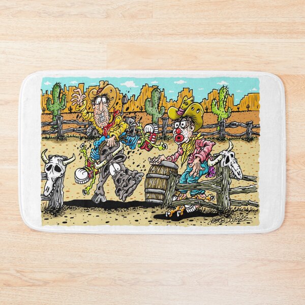 Item preview, Cowboy Bull Riding and the Rodeo Clown at Work designed and sold by bobtheartman.