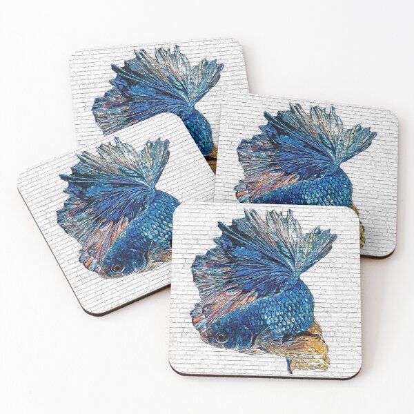 Item preview, Blue Betta Splendens, Siamese Fighting Fish - Custom Pet Portrait Art Studio designed and sold by Custom Pet Portrait Art Studio.