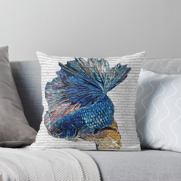 Item preview, Blue Betta Splendens, Siamese Fighting Fish - Custom Pet Portrait Art Studio designed and sold by Custom Pet Portrait Art Studio.