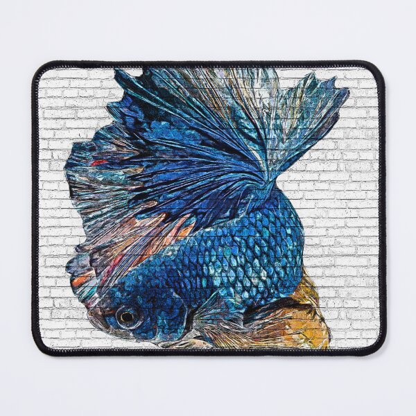 Item preview, Blue Betta Splendens, Siamese Fighting Fish - Custom Pet Portrait Art Studio designed and sold by Custom Pet Portrait Art Studio.