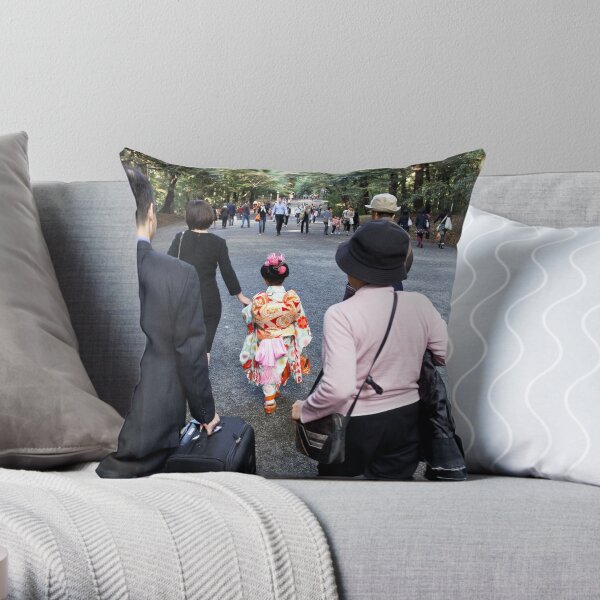 Shichi-Go-San Festival – Image 01, Japan Throw Pillow