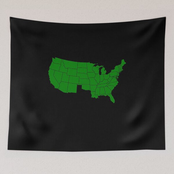 Item preview, America Without Texas, USA with Texas Missing, Green designed and sold by artfulnotebook.