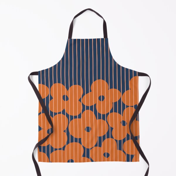 Item preview, Abstract Floral Patterns 13 in Navy Blue Orange designed and sold by nineFlorals.