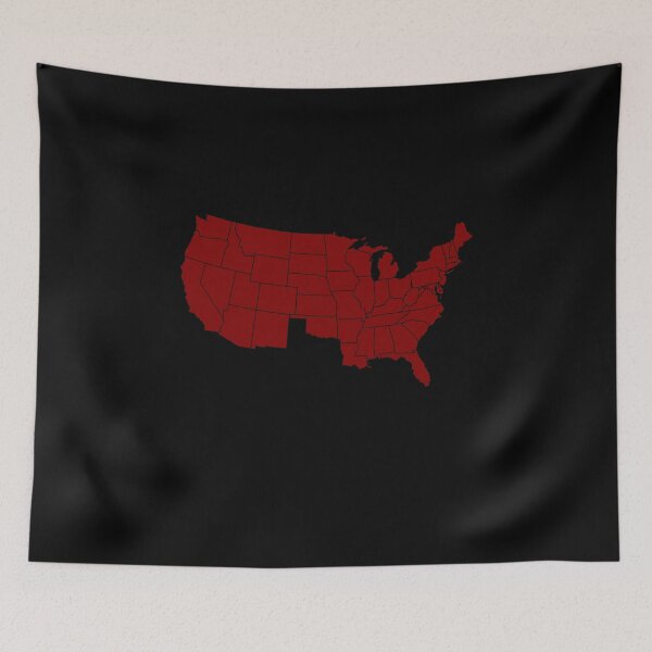 Item preview, America Without Texas, USA with Texas Missing, Maroon designed and sold by artfulnotebook.
