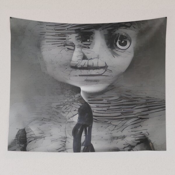 Item preview, Shadows of Uncanny Valley Creepy Art designed and sold by CreepyKaleidopi.
