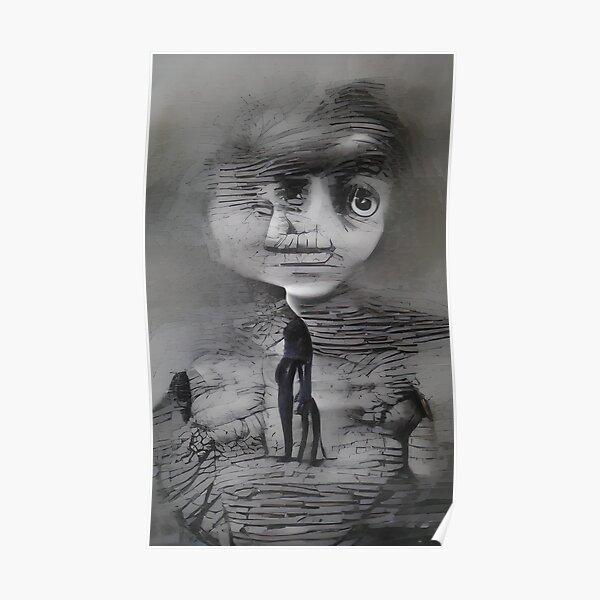 "Shadows of Uncanny Valley Creepy Art" Poster for Sale by